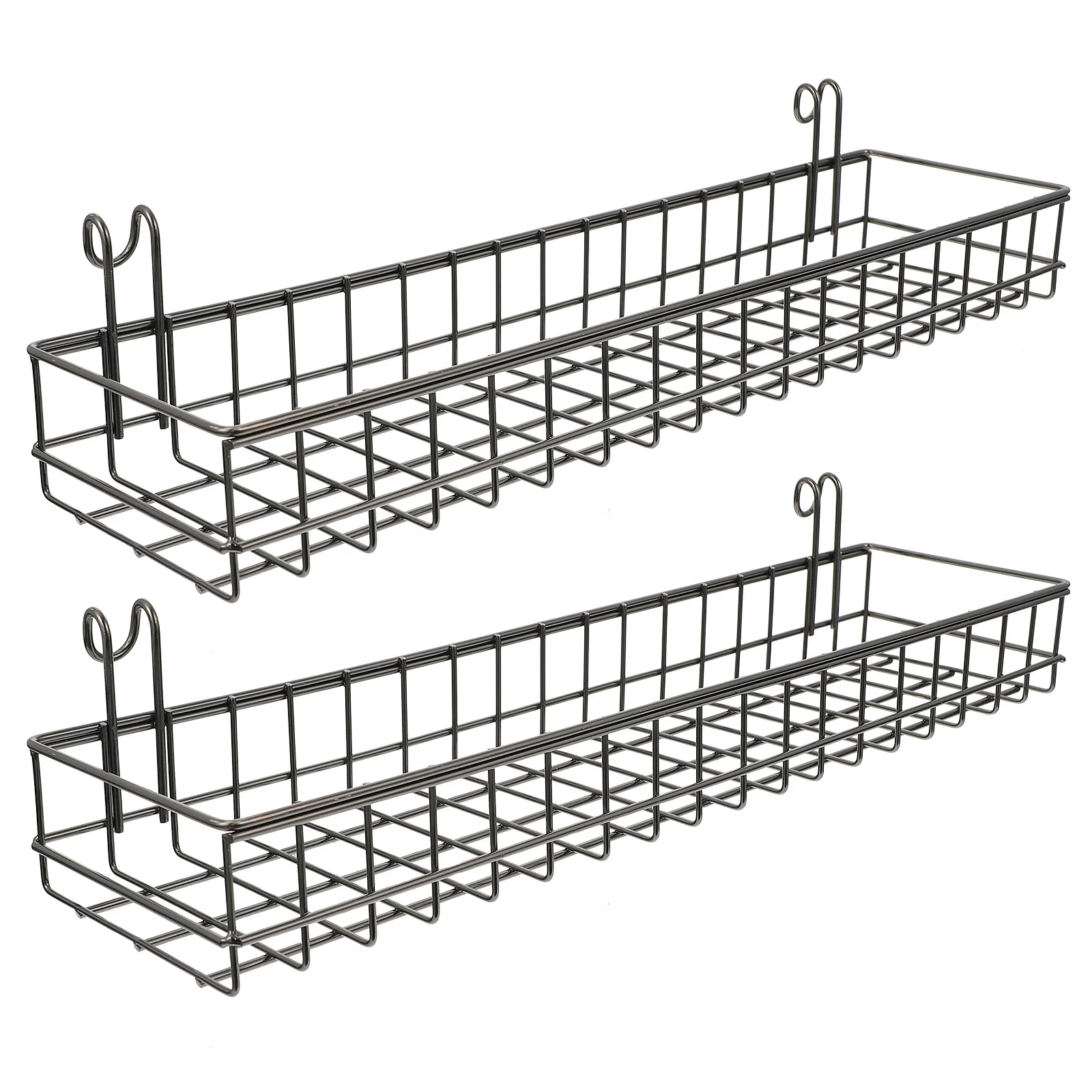 

2Pcs Metal Hanging Storage Basket Practical Sundries Organizer for Bathroom Kitchen Mesh Holder Iron Storage Basket