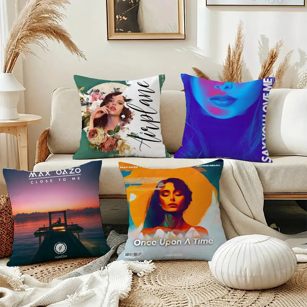 Pop DJ Max Oazo Cushion Cover Short Plush Pillowcase, Washable Wrinkle Resistant Cover for Bedroom Gift