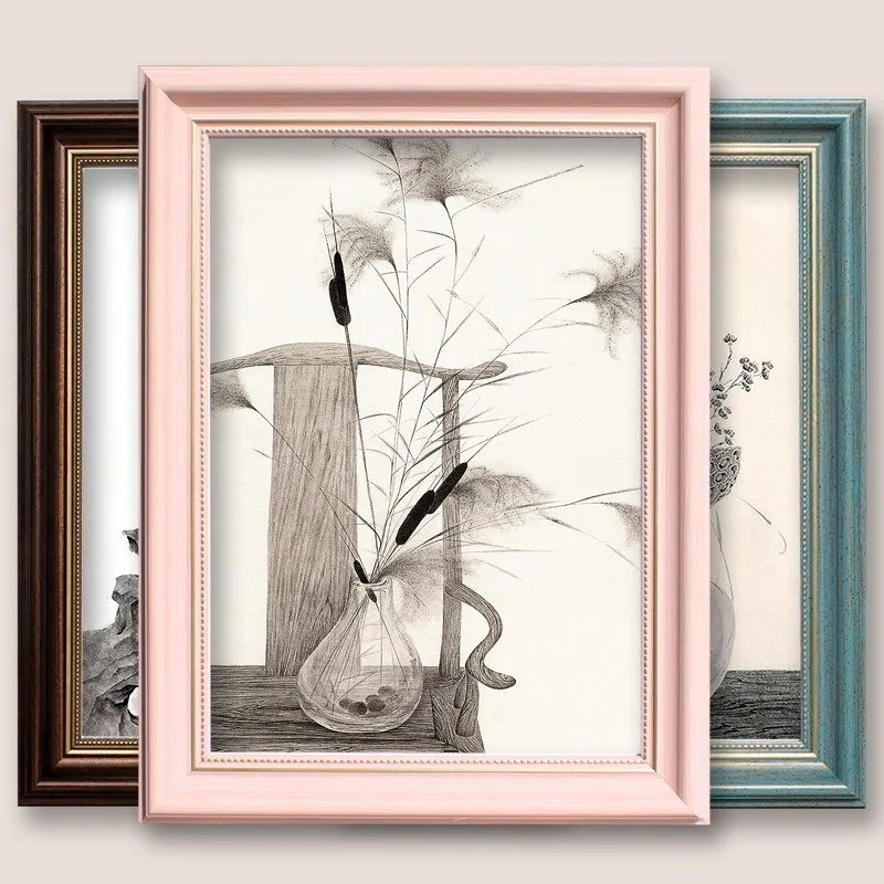 Nordic large photo frame wall-mounted picture frame simple table setting frame Decorative picture coquette decor Decoration