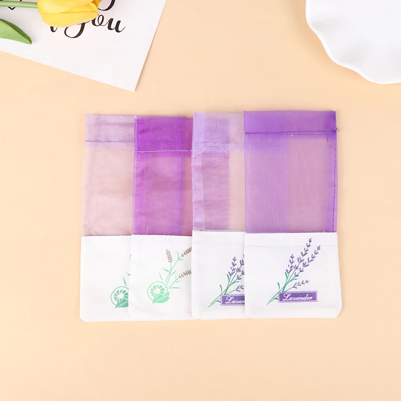 10Pcs Portable Flowers Printing Beautiful Fragrance Lavender Sachet Bags for Seeds Dry Flowers Bags Portable Sachet Bags