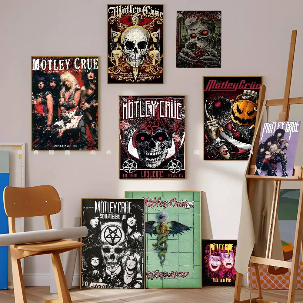 G-Gorgeous-Rock-M-Motley-C-Crues-Band DIY Sticky Poster Fancy Wall Sticker for Living Room Bar Decoration Wall Decor