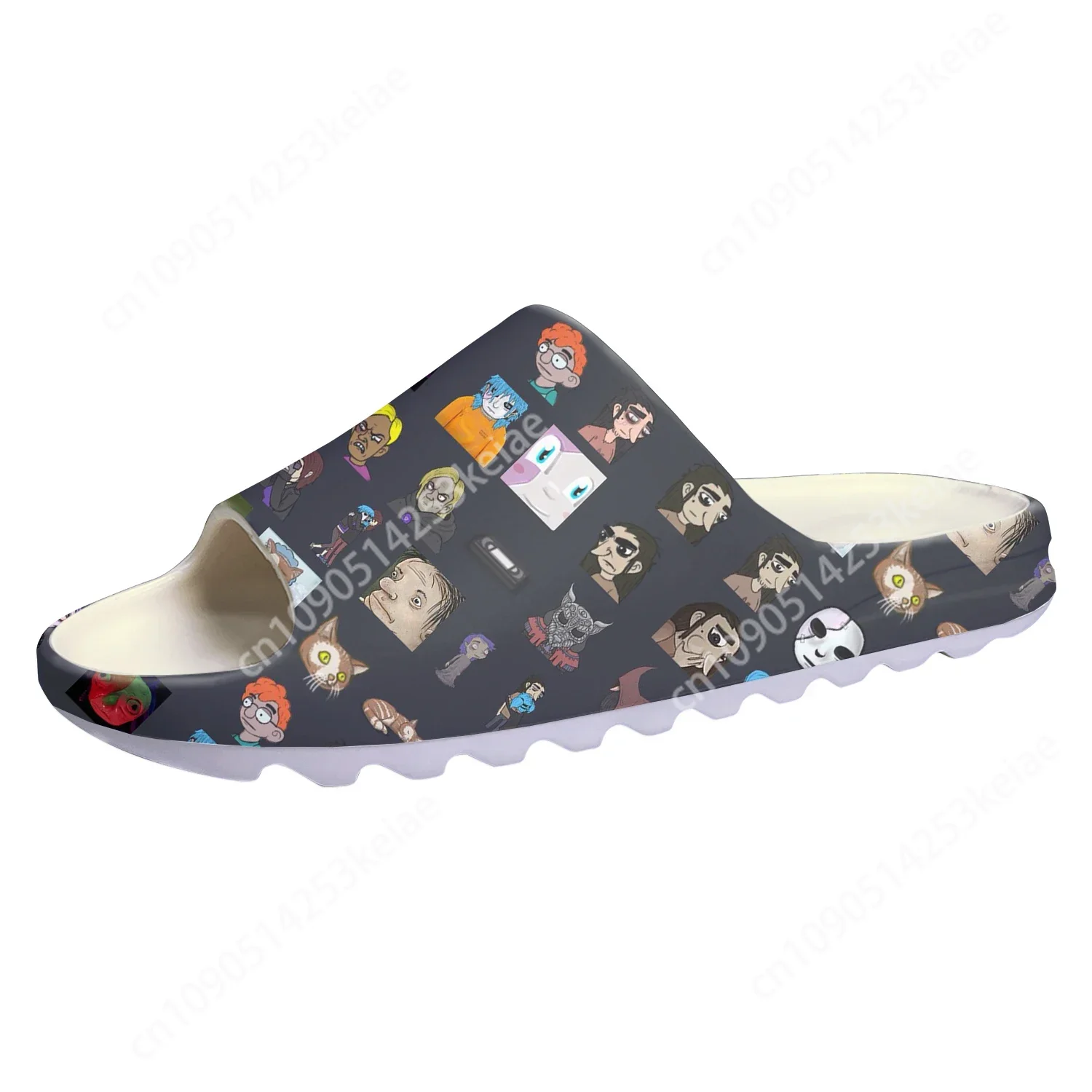 Sally Face Custom Soft Sole Sllipers Cartoon Game Mens Womens Teenager Fashion Home Clogs Custom Water Shoes on Shit Sandals