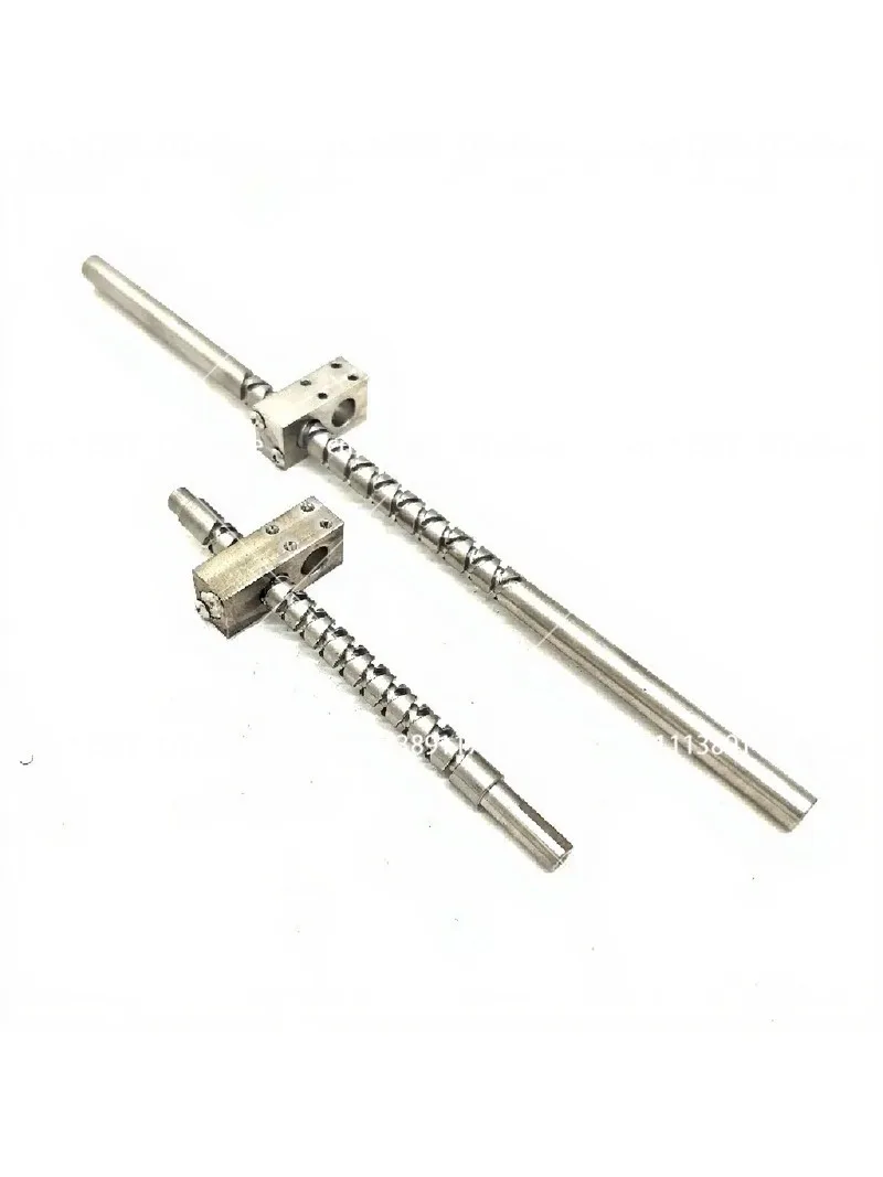 304 Stainless Steel Reciprocating Screw with Nut, Working Length 50-300mm, 10mm Diameter, 10mm Pitch