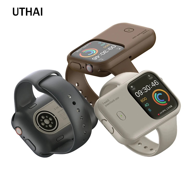 UTHAI Apple Smartwatch Wireless Sports Charging Case iWatch Mobile Power Portable Mini Watch accessory U25