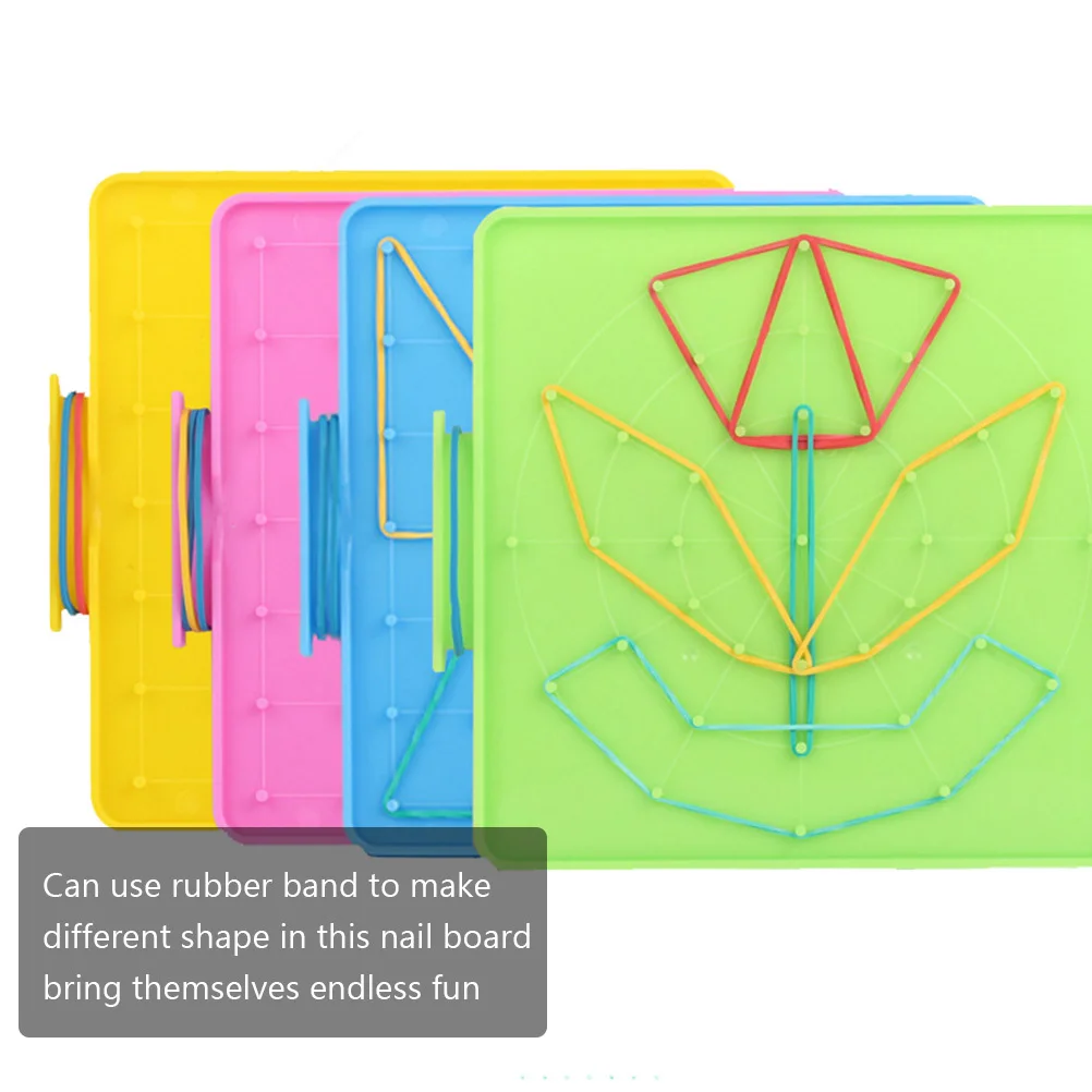 

1Set Primary Mathematics Nail Board Geometry Demo Teaching Instrument Kids Educational Math Learning Board Nail Plate