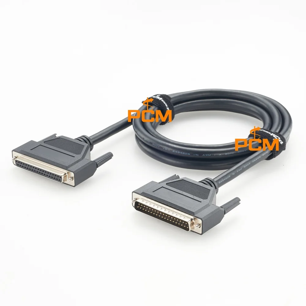 DB37 D Sub Cable 37Pin Female to Male Connector Extension Cable Shielded I O Interface Cable for Automation Equipment