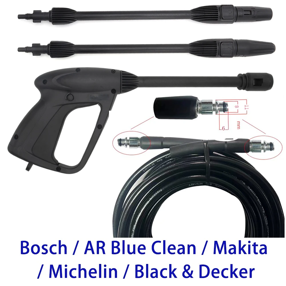 High Pressure Washer Spray Gun Jet Lance Nozzle Car Washer Jet Water Gun Spear Wand for Bosch Black Decker AR Blue Clean Makita