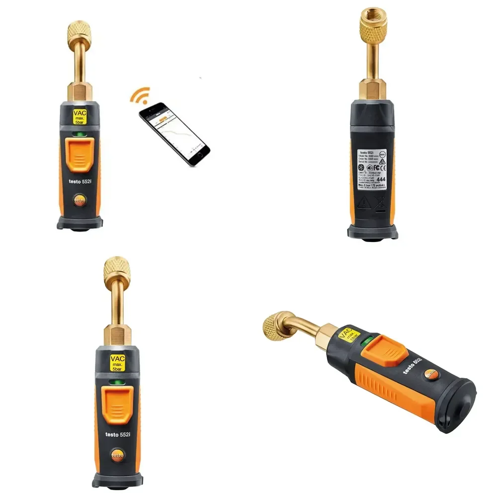 2026 Digital Vacuum Gauge for Testo 552 and Testo 552i Smart Wireless HVAC Refrigeration System Vacuum Probe with Smartphone