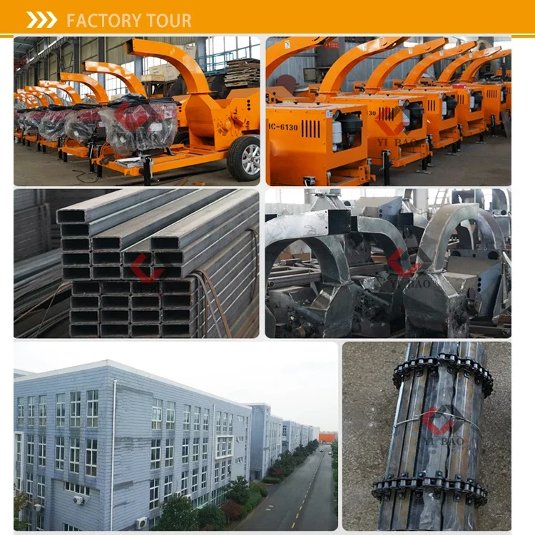 Déchiqueteuse de bois industrielle mobile, machine