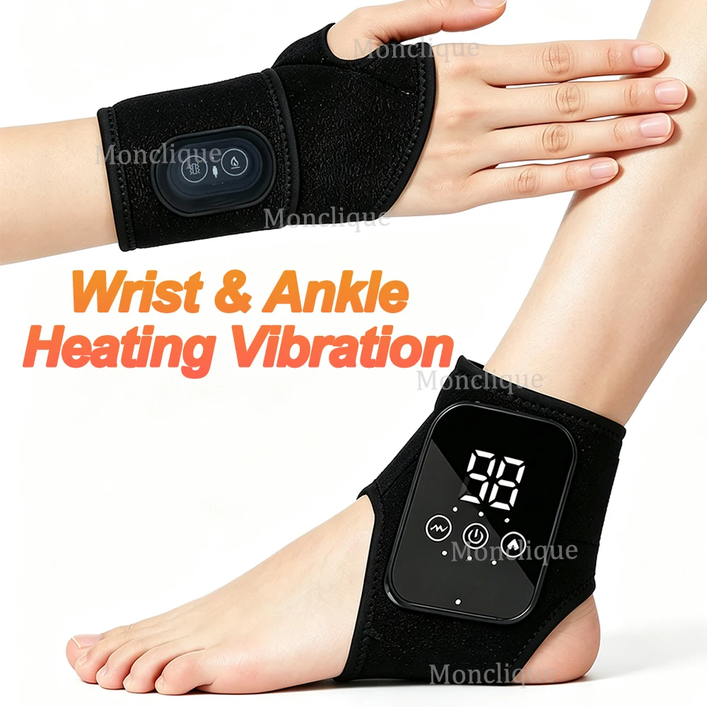 Portable Electric Heating Protect Ankles 3-speed Heating Vibration Adjustment Foot Massager Joint Support Belt Protective Gear