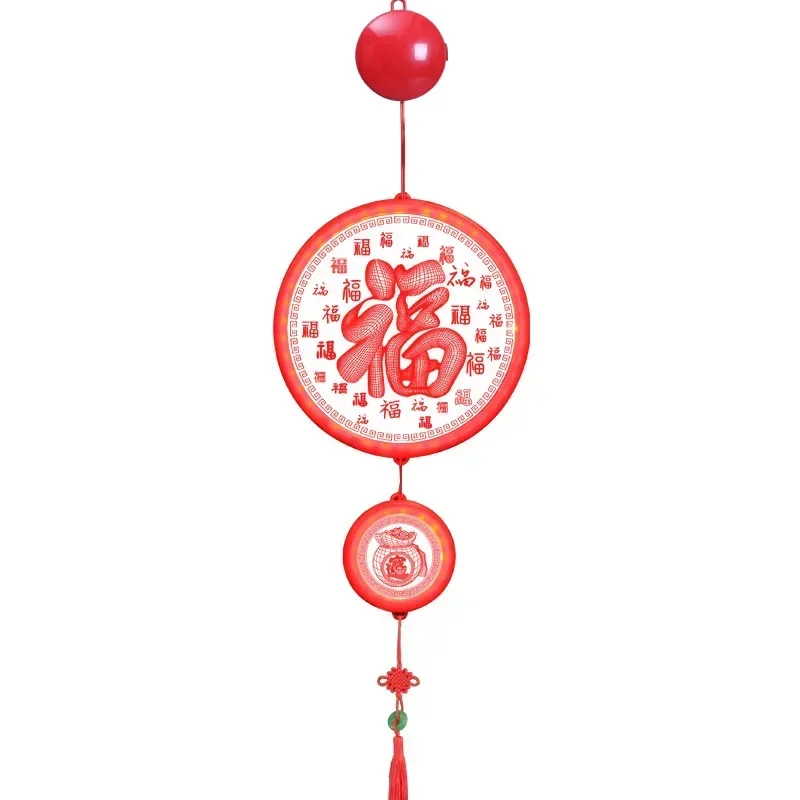 Chinese Spring Festival Lantern LED Red Hanging Lanterns Good Luck Pendant Lantern Lunar Snake Year Decoration Party Supplies