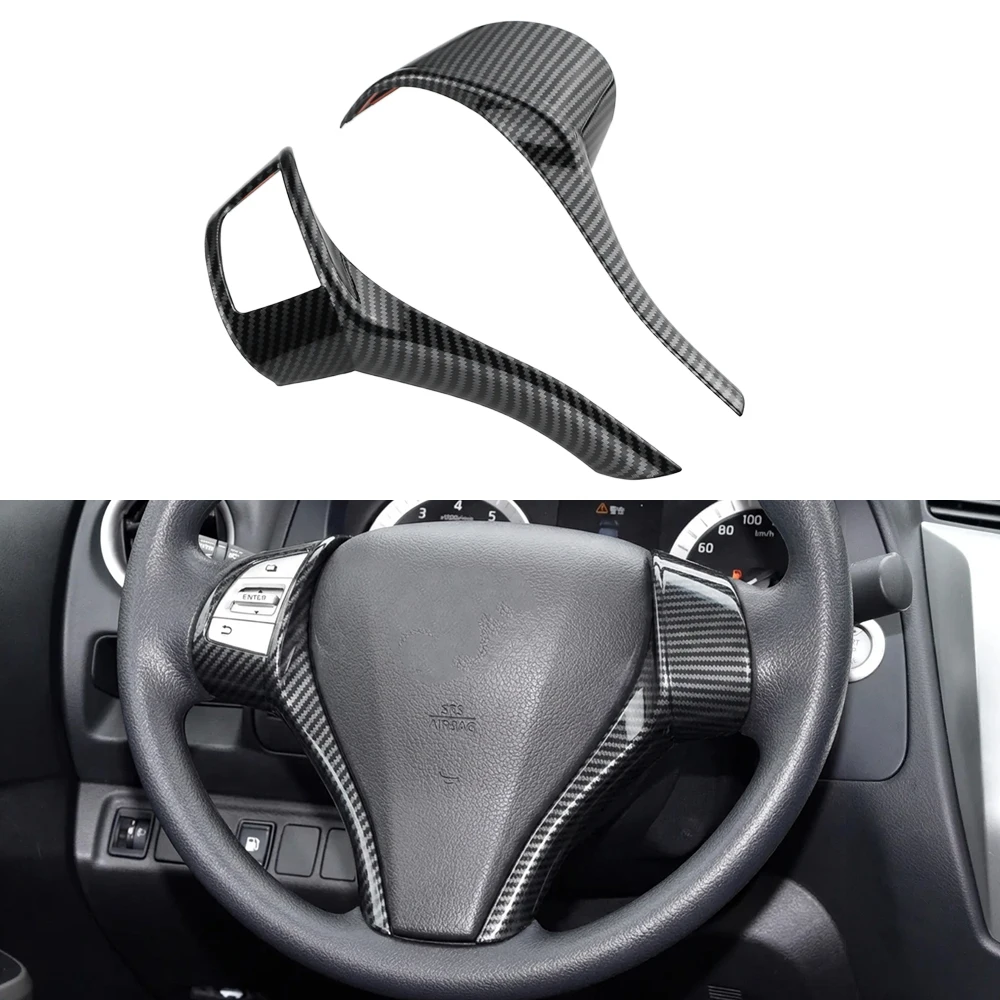 Steering Wheel Panel Cover Trim Sticker Cover for Nissan Navara NP300 2015- 2023 2024 2025 Car Decoration Part Accessories
