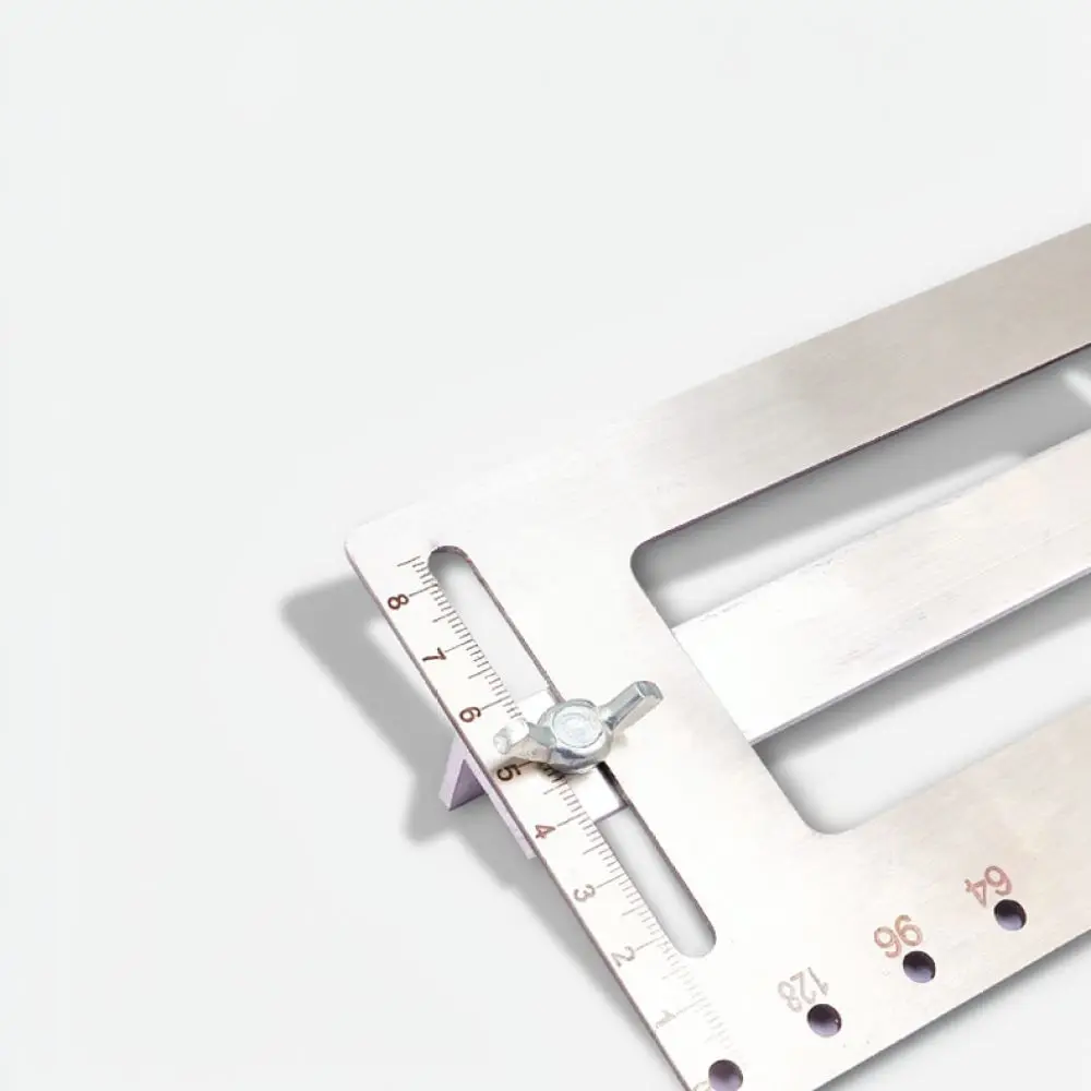 Adjustable Cabinet Handle Drilling Template Stainless Steel Woodworking Hole Locator Furniture Drawer Pull Installation Tool
