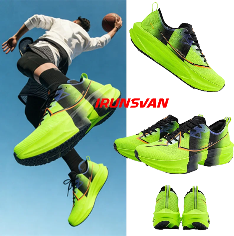 IRUNSVAN  New Comfortable Lightweight Outdoor Women's Sports Shoes & Carbon Plate Marathon Cushioned Men's Running Shoes