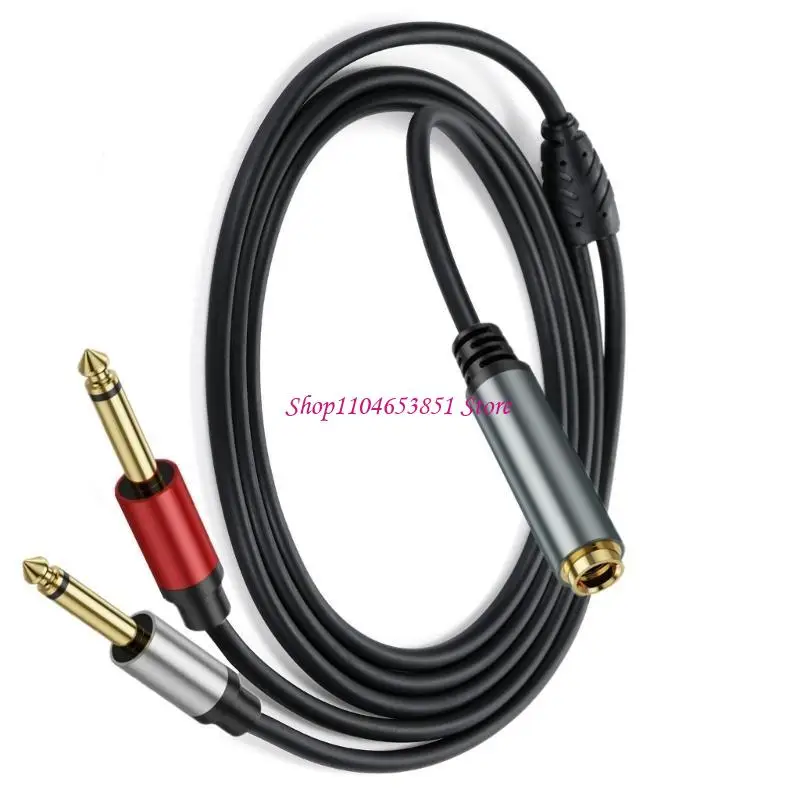 Studio 6.35mm Stereo to Mono Y Splitter Cable Gold Plate Connection Aluminum Shell Professional Sound Equipment
