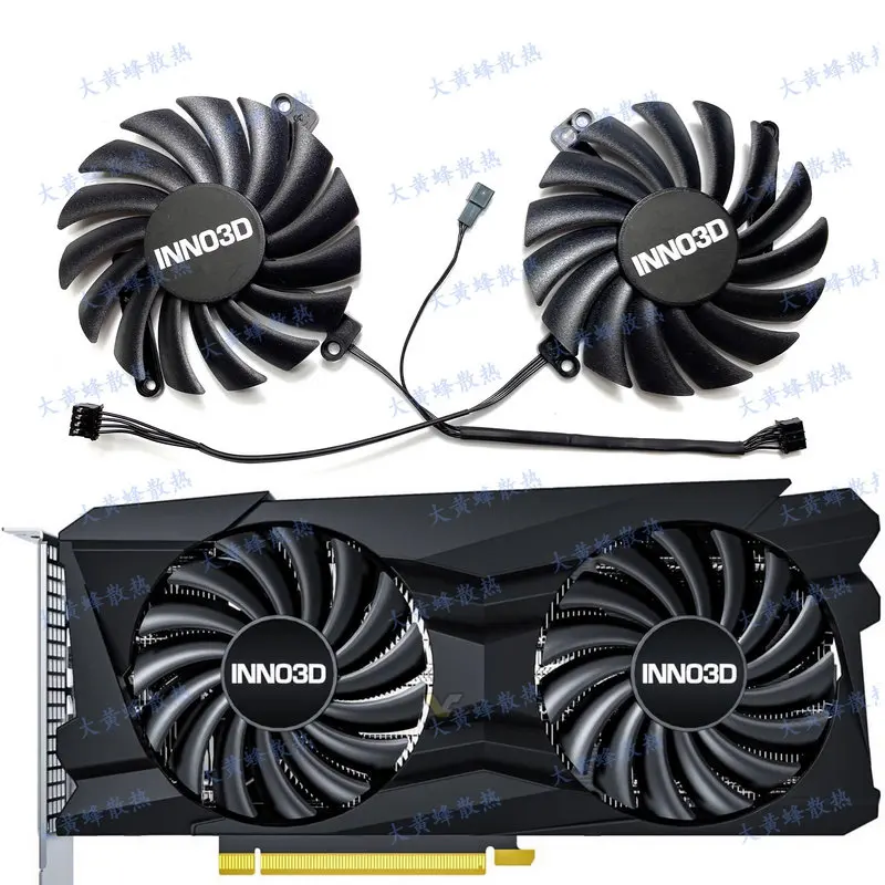 New Cooling Fan for INNO3D RTX3070 LHR 8GB TWIN X2 Graphics Card CF-12910S