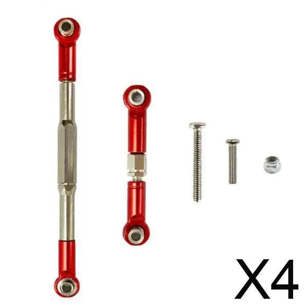 4xSteering Pull Rod 1/16 Scale Servo for WPL Truck Modification Set Accessory Red