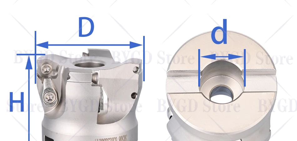 BYGD SKS SKS08 SKS10 50 63 80 100 Sechskant-Schneidkopf WDMW080520 WDMT10X620 Einsatz für BT30 BT40 BT50 FMB FMB22 Werkzeughalter – Detail 1