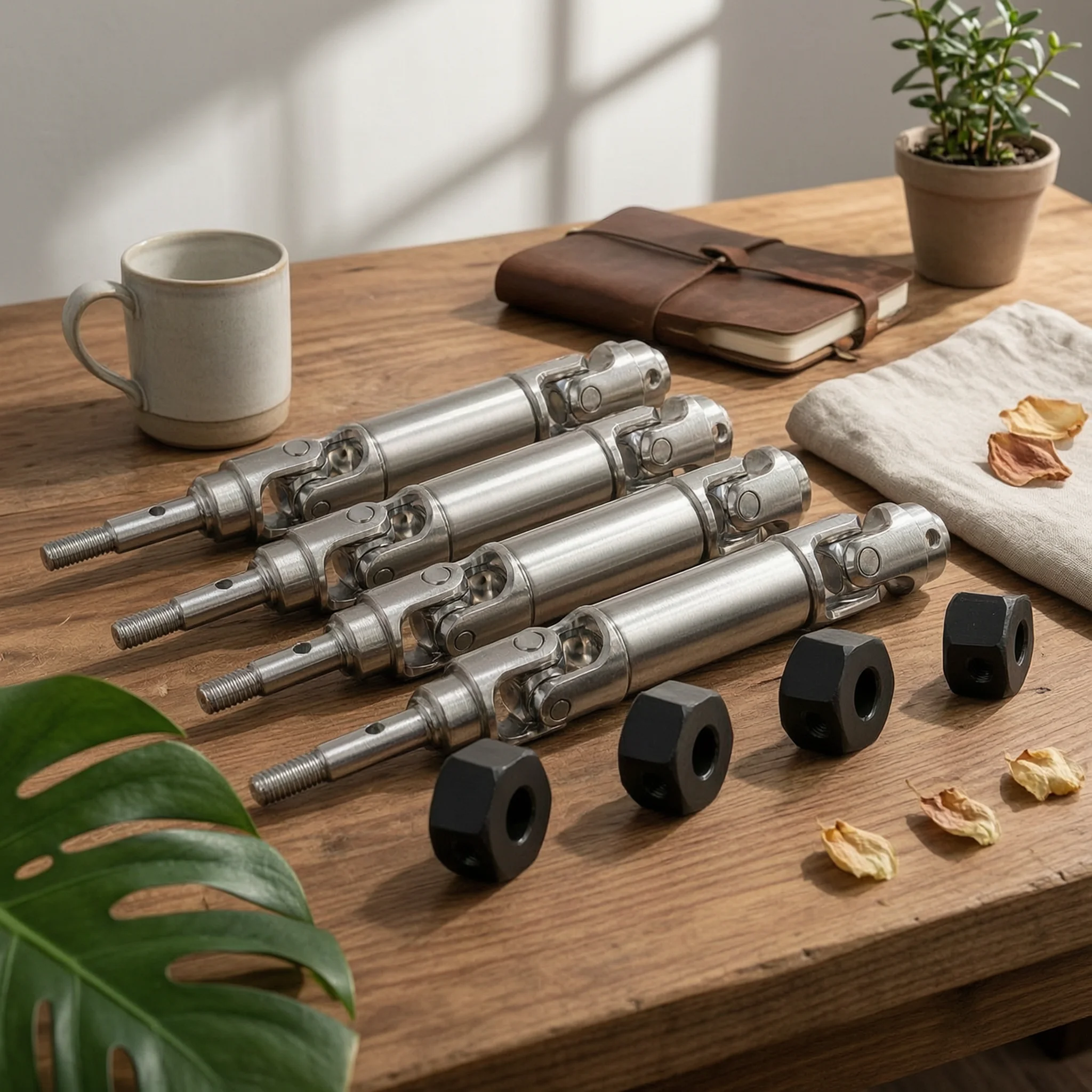 4-pieces-drive-shafts-with-couplers-heavy-duty-drivetrain-parts-hardware-silver-for-rc-hobbyists