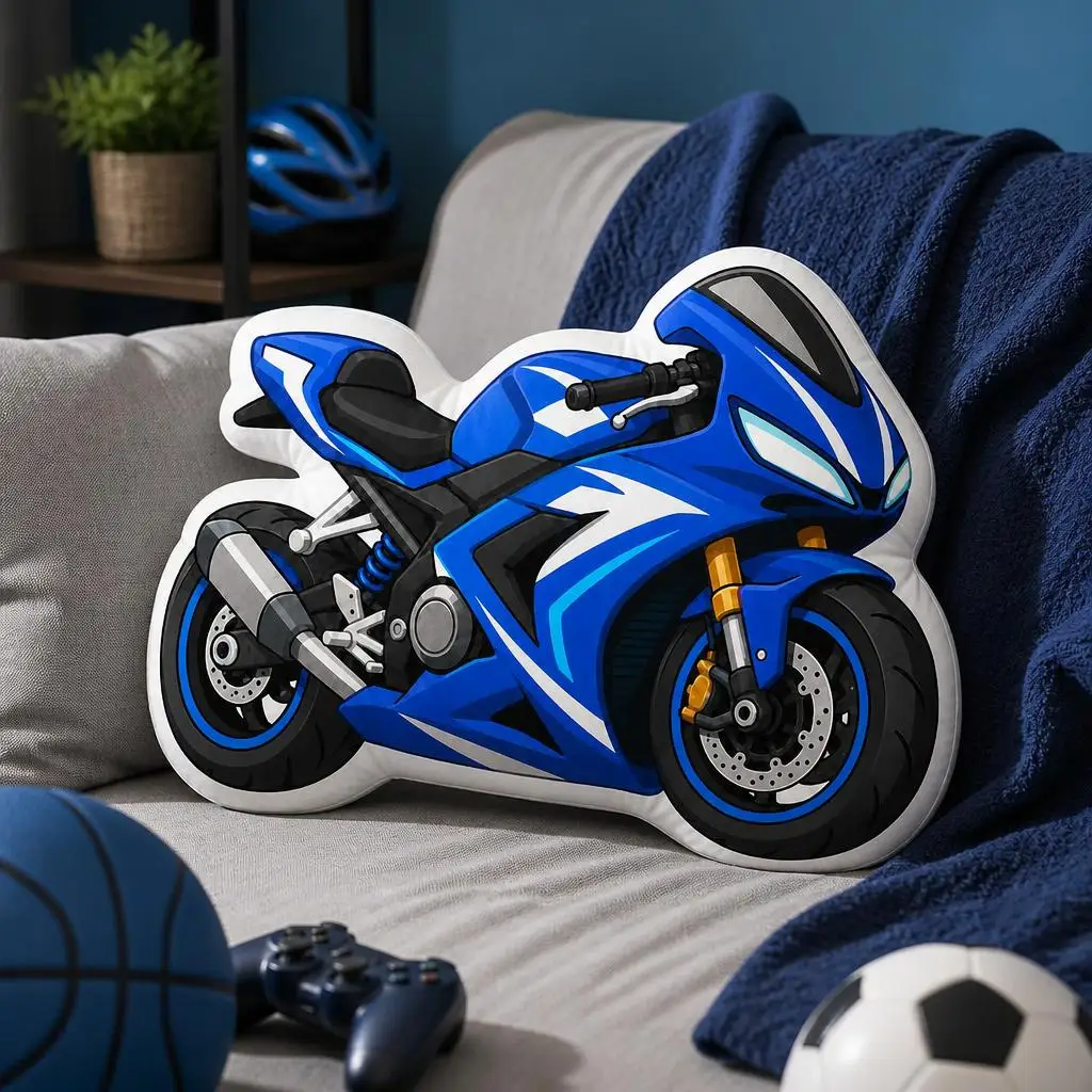Superbike Velocity Circuit Performance Turbo Plush Pillow Cushion Funny Stuffed Throw Pillow Home Decor Gift Sofa Bed