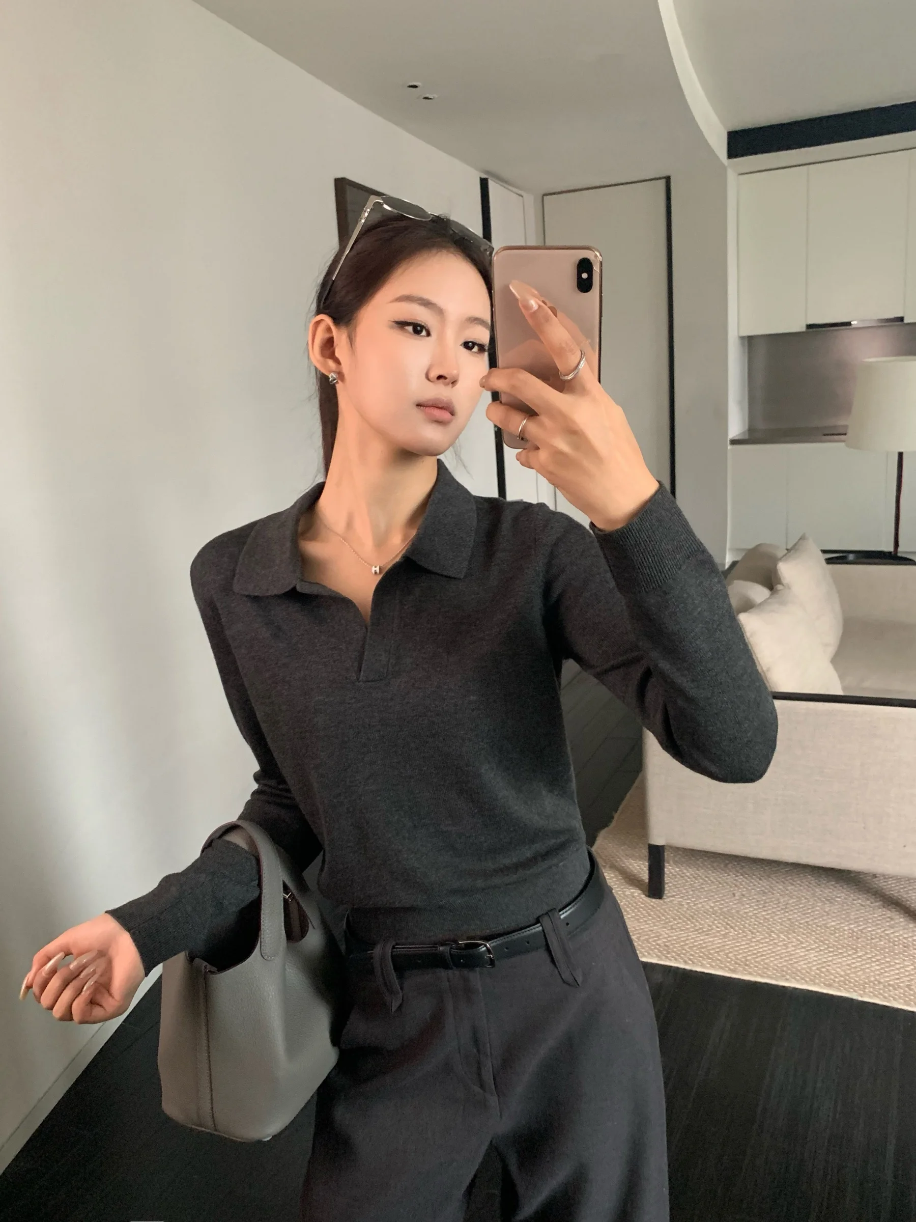 

5werkwen Classic Women's Long Sve Knitted Sweater Camere Overhead Commute Sle Faionable Everyday Wear Polyester Blend