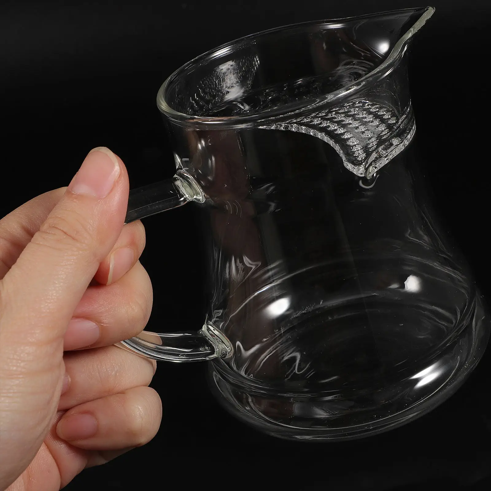 

Tea Pitcher Heat Resistant Glass Milk Pitcher Tea Dispenser Cup Household Teaware Accessory Coffee Milk Creamer