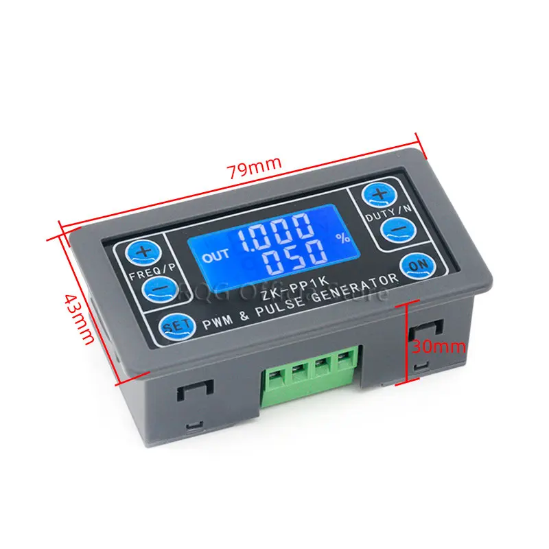 

ZK-PP1K Dual Mode LCD PWM Signal Generator 1-Channel 1Hz-150KHz PWM Pulse Frequency Duty Cycle Adjustable Square Wave Generator