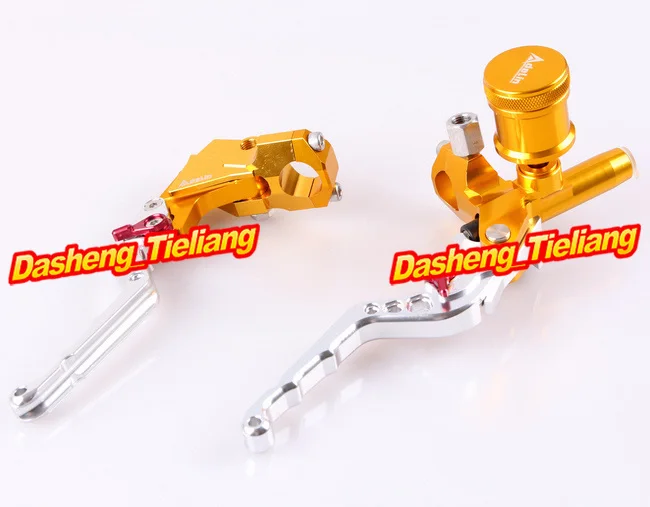 

7/8'' Universal Motorbike Aluminum Alloy Brake Clutch Master Cylinder Reservoir Lever Left & Right 2Pcs