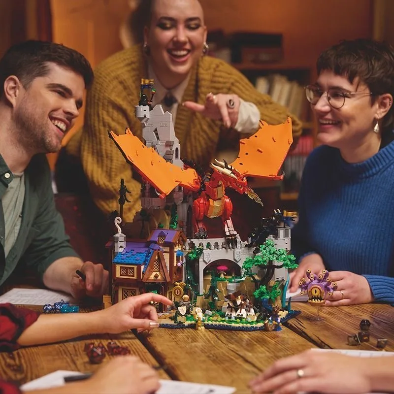 

Новинка 2024 года, украшение для дома Red Dragon, модель 21348, архитектурные украшения, подарки для детей и взрослых