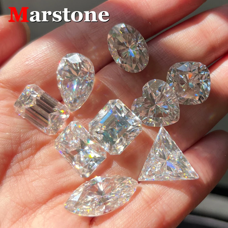 [EU Quality] Moissanite D Color VVS1 Heart Princess Oval Radiant Emerald Cushion Pear Drop Cut Stones Lab Grown Diamond Jewelry