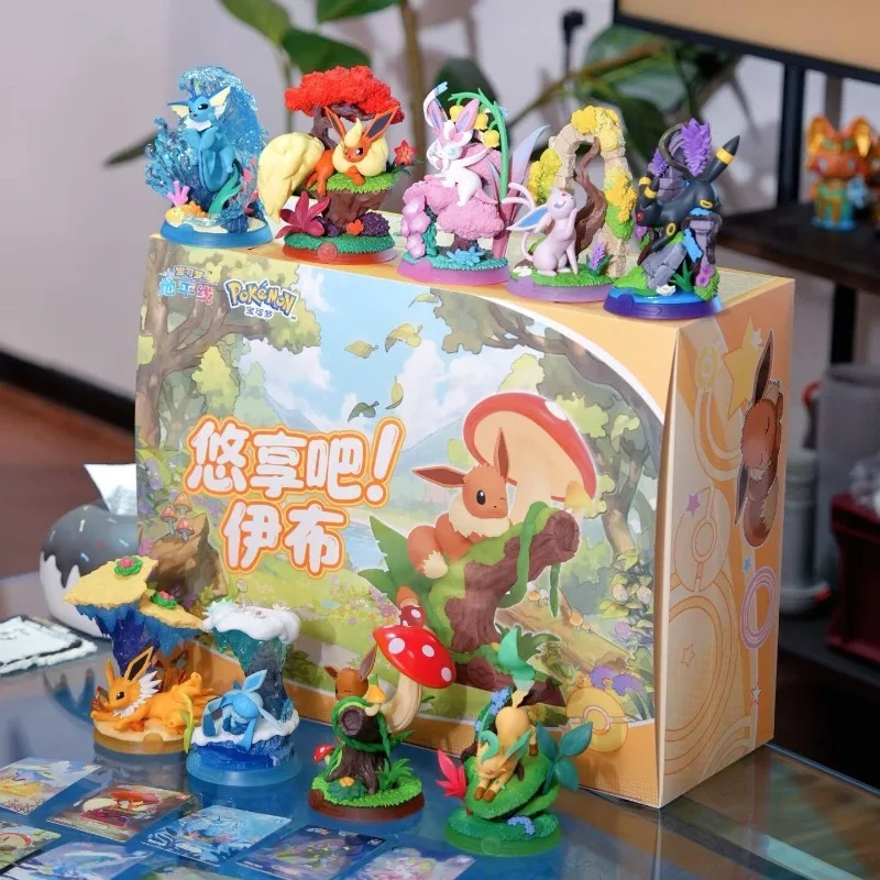

Коллекционные фигурки Funism Pokemon Eevee Family Series: Eevee, Sylveon, Leafeon — игрушки-сюрпризы, аниме-фигурки, модели кукол, украшения