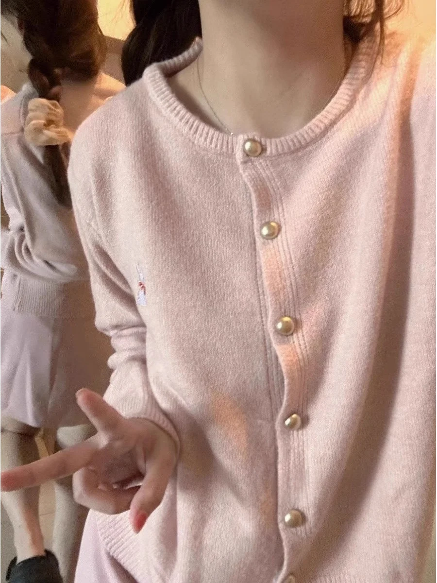 الوردي الدب الفراء محبوك ort سترة المرأة لينة مريحة سترة Jaet الخريف تخفيف Sle Faionable أعلى جودة المواد