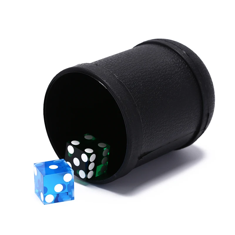 1Pcs High Quality 7.5cm X 10cm Ktv Pub Party Game Toools Plastic Dice Cup Black Shaking Cup Box No Base No Dice