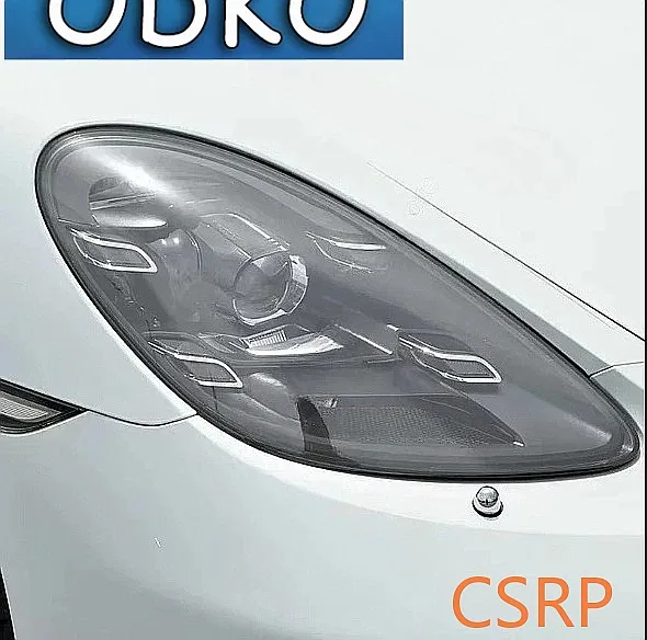 2 Pcs Car Front Light Transparent TPU Headlight Protective Film For Porsche 911 718 Cayenne Panamera Macan Taycan Accessories