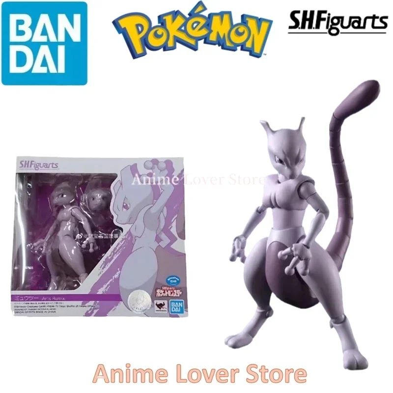 

Bandai Original Pokemon S.H.Figuarts SHF Anime Figure Mewtwo Anime Action Figures Toys for Kids Gift Collectible Model Ornaments