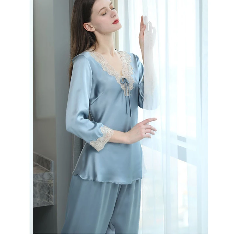 2024 Women's Summer (2colors M-4XL) Summer Pajamas Women V-Neck Tops Two Piece Sets Loose Homewear New Arrival Hot Sale Suit Set