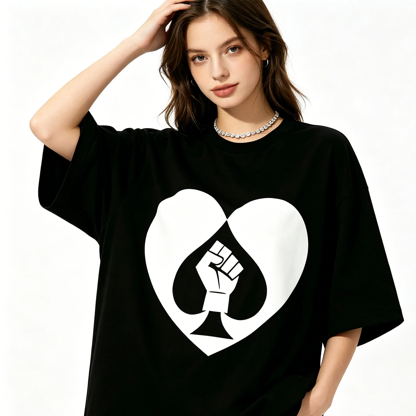 Black Queen of Spades QOS Graphic Tshirt Sexy Hotwife Top Wife Gift Adult Humor Fun Flirtation Style Naughty Streetwear