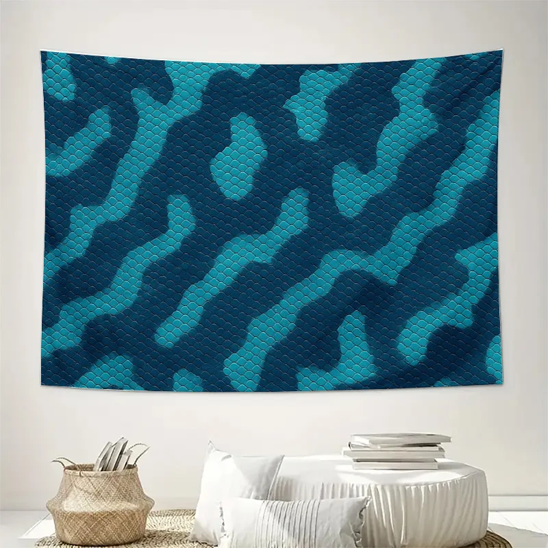 Ocean Wave Tapestry Blue Sea Wall Hanging Beach Decor Coastal Vibes Tranquil Ocean Scene Home Decor Dorm Room Aesthetic Room Gif