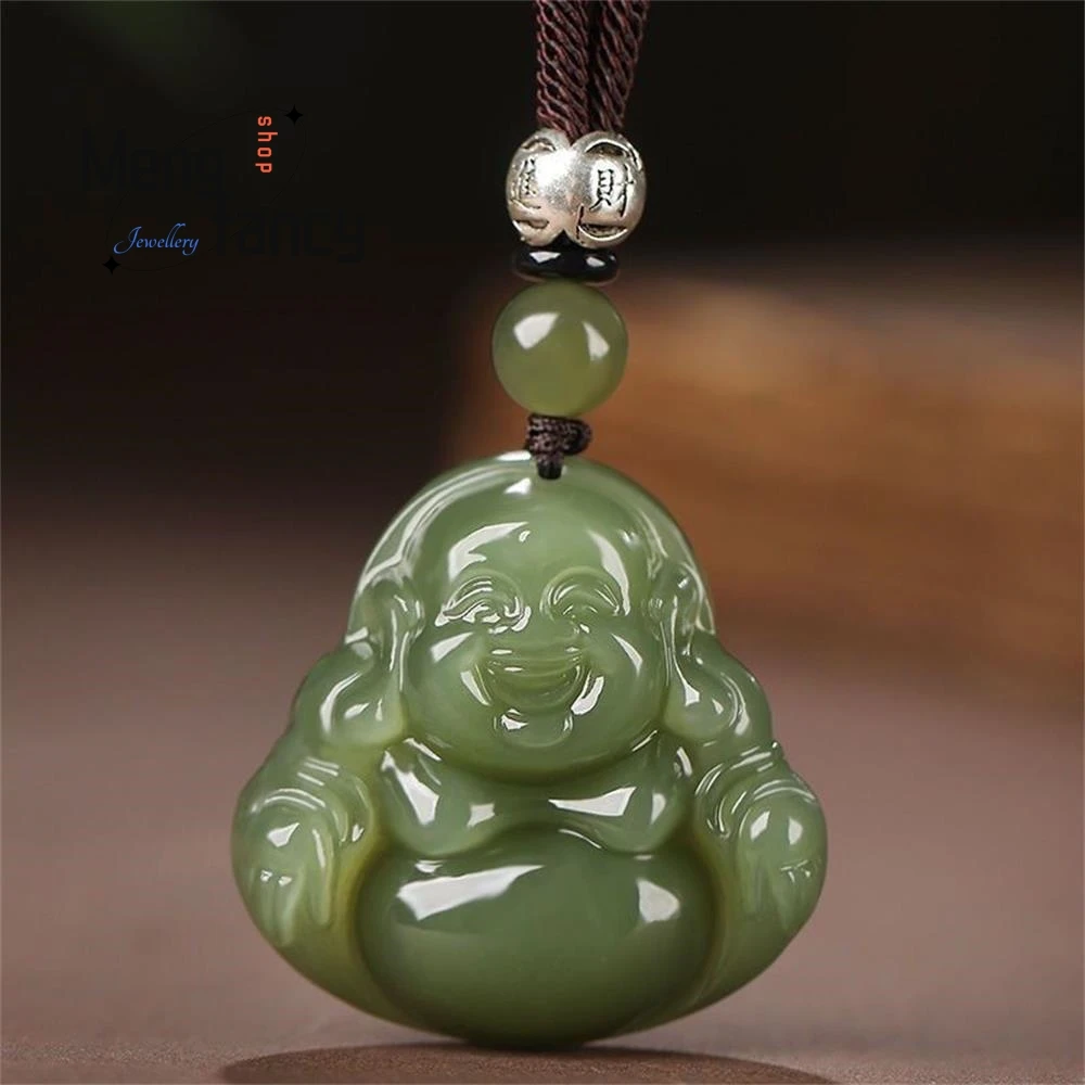 

Natural High-grade Xinjiang Hetian Jade Maitreya Buddha Pendant Head Statue Pendant Best Selling Exquisite Fashion Fine Jewelry