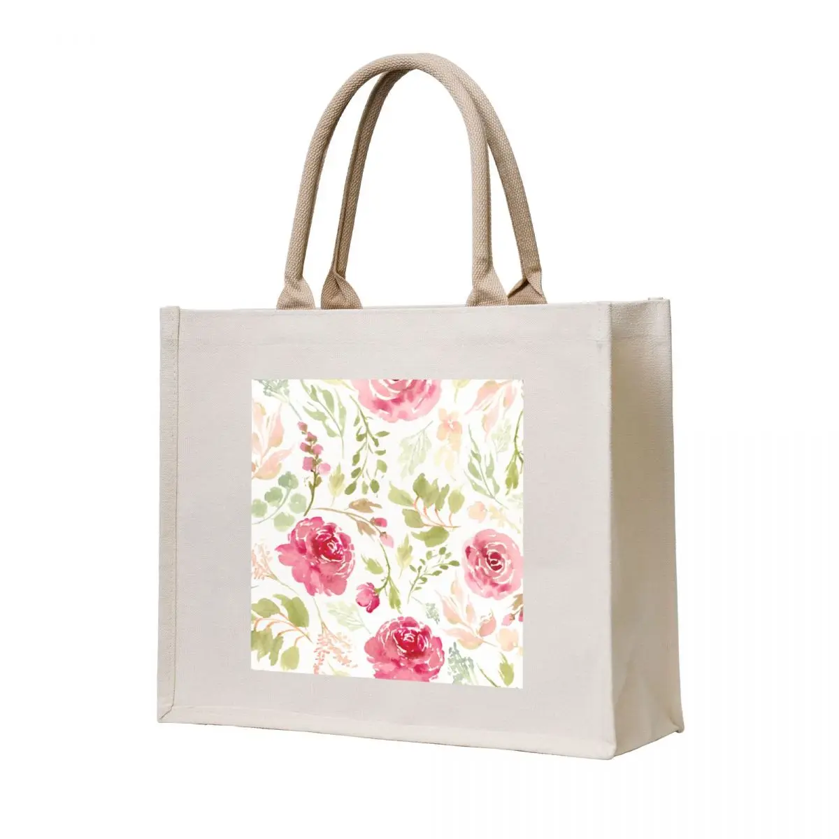 

Dainty whimsy watercolor florals Tote Bag hand bag Women's handbag reusable shopping bag tote university