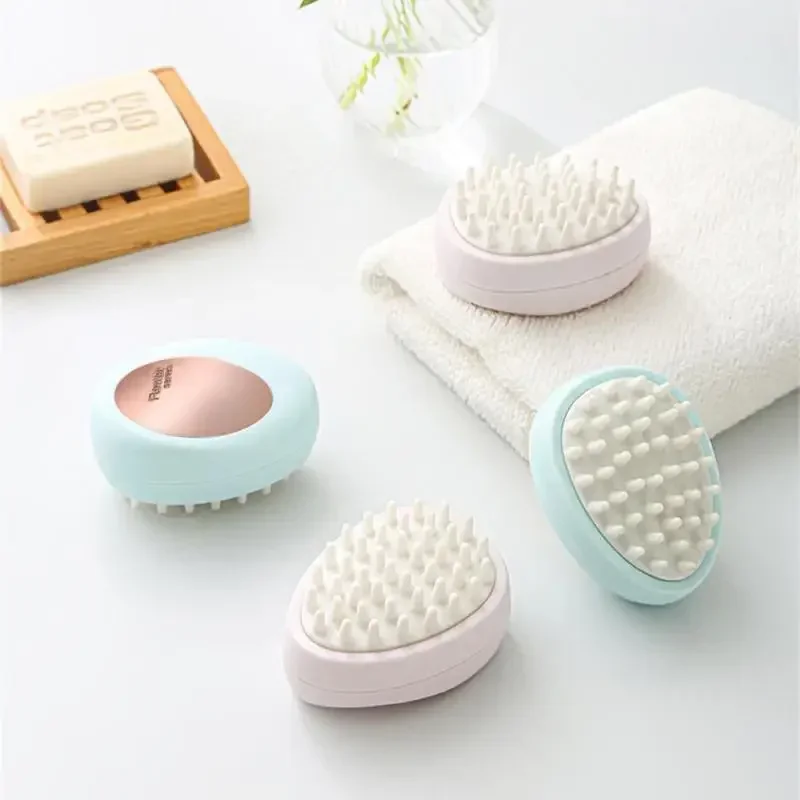 1pc Scalp Massager Soft Silicone Scalp Antipruritic Shampoo Brush Adult Head Body Massage Comb Handheld Hair Care Shower Brush