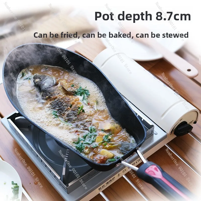 suitable for braised fish and grilled fish，3D three-dimensional fish-shaped non-stick pan