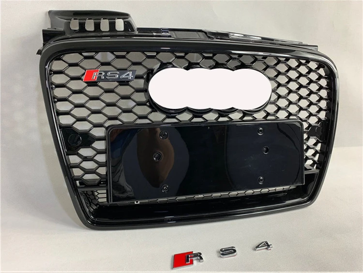 YTB333 for  A4 2005 2006 2007 2008 B7 RS4 in Car Grilles Front bumper   style center honeycomb  change to  