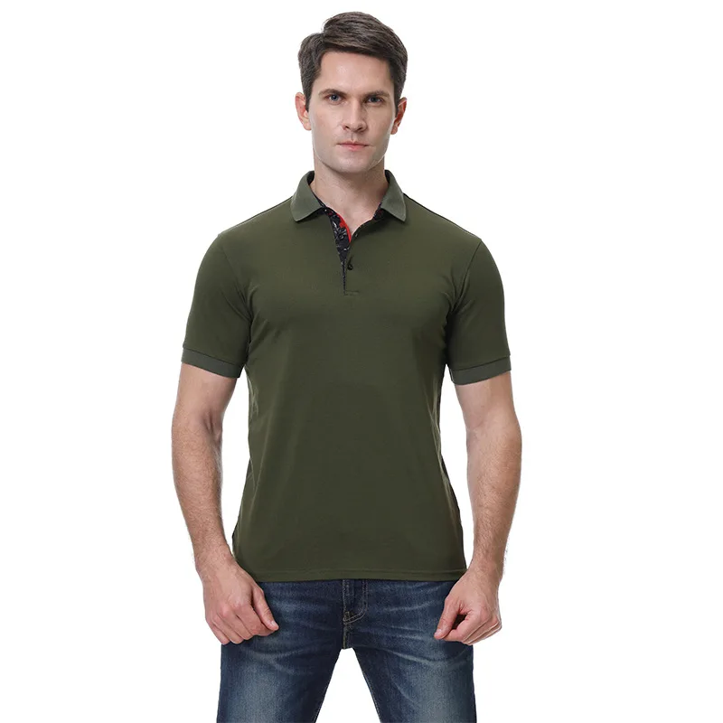 Ygolonger New Men's  Polo Shirt Short Sleeve Button Tops Casual Business 100% Cotton T-shirts Classic Masculine 2XL High Quality