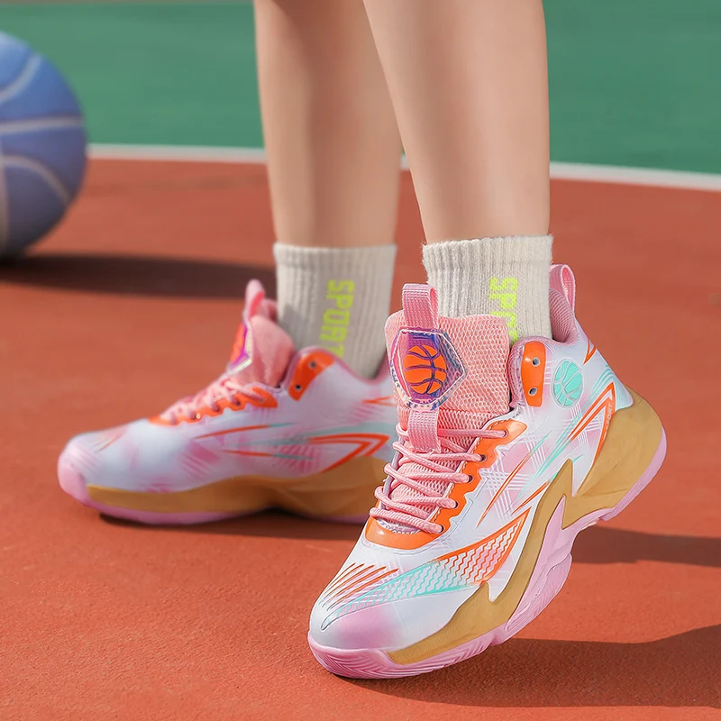 

Outdoor Boys Basketball Sneakers Breathable Comfortable New Kids Brand Basketball Shoes Children Sport Shoes Girls Gym Shoes
