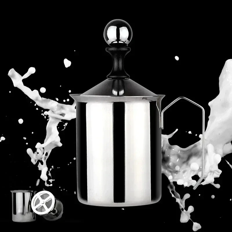 Stainless Steel Milk Frother Operation Milk Frother Egg Beater Kitchen Tool Coffee Mixer Frother Coffee Machine Tooling Retail