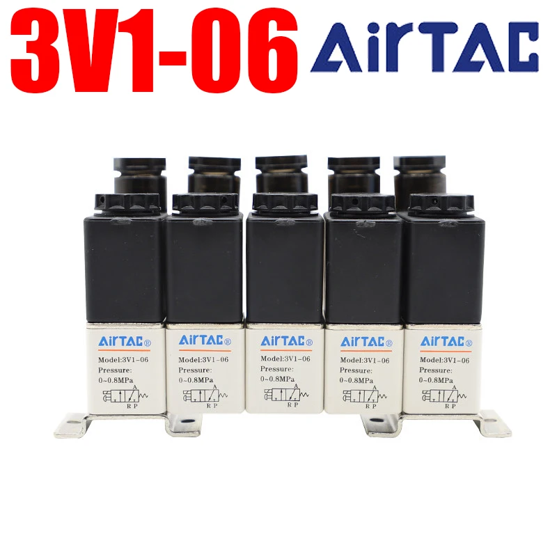 AirTAC 3V1 Series 3/2 Way Solenoid Valve 3V1-06 Integrated Manifold Valve 3V106B 2F-3F-5F-8F-10F Pneumatic Control Component