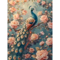 GATYZTORY Acrylic Paint By Numbers Diy Crafts Paintings On Number Peacock Number Painting Home Decors Art Supplies For Adult