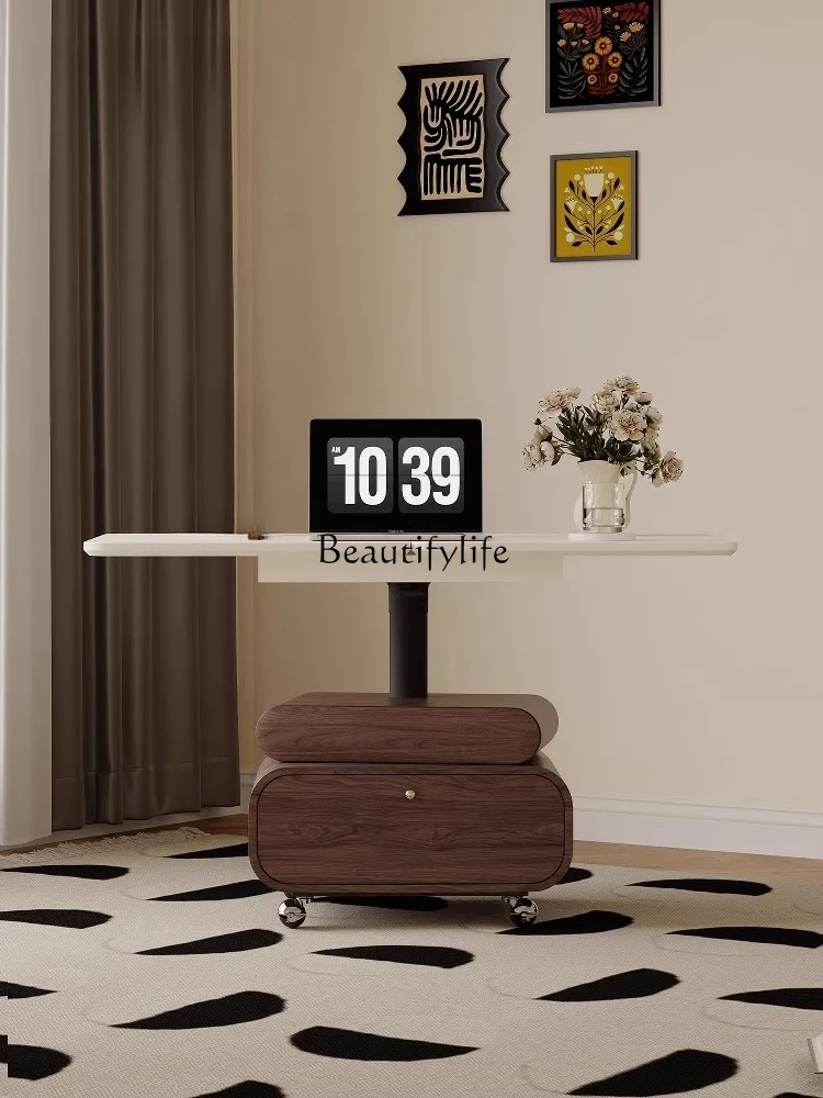 

Small Apartment Home Modern Minimalist Mid-century Style French Movable Living Room Coffee Table