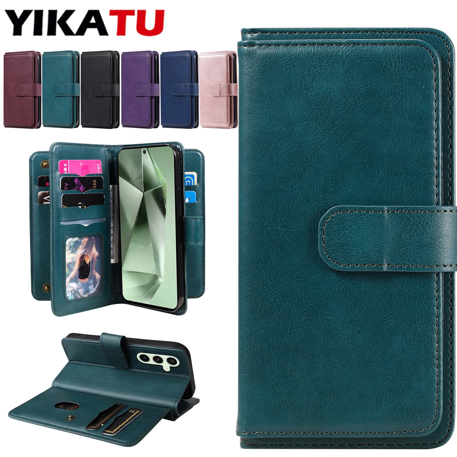 

Storage Compartment Flip Card Slot Wallet Case For Samsung Galaxy S20 Ultra S20 Lite S10 FE S9 Note 20 10 Plus Leather Coque